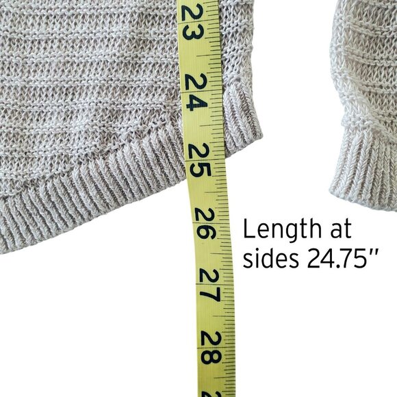 Tahari 100% Linen Open Weave Lightweight Long Sleeve Sweater Size M - Picture 11 of 15